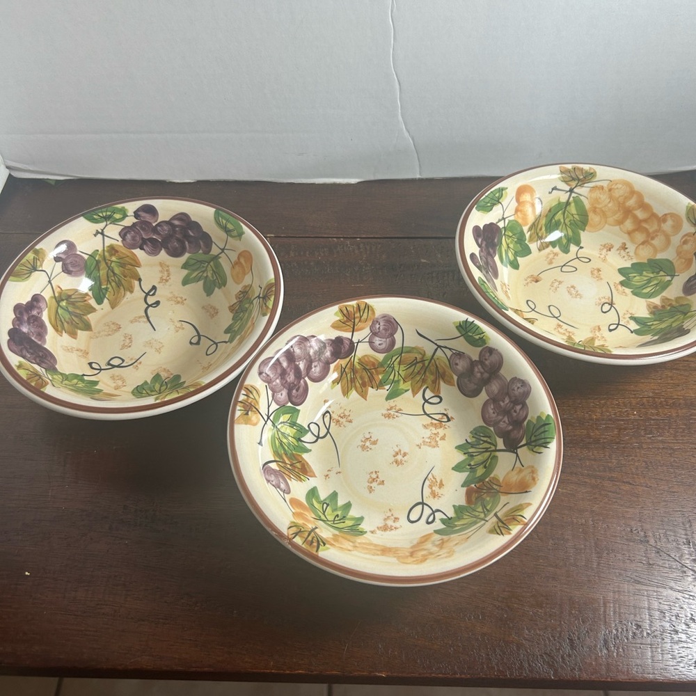 Alco Industries 3  Piece Cereal/Salad/Soup Bowls in Fruit Pattern